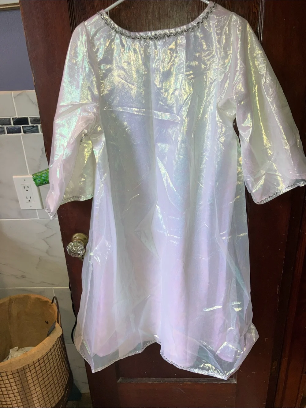 Handmade iridescent white